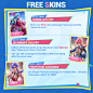 可能是包含下列内容的图片：上面的文字是“EPIC FREE SKINS 07/12- 08/01 CARMILLA'S GIFT First- First-ever Epic Skin Giveaway Featuring Carmilla "Astral "AstralArcana"! Arcana"! FREE 07/17 07/17-08/06 08/06 SILVANNA'S GALLERY SPECIAL Collect all Normal Cards 