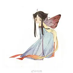 【古风插画】小蝴蝶 作者:木实君