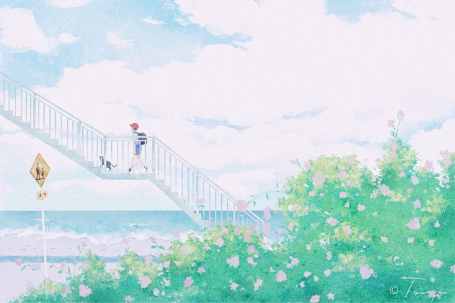 (´･_･`)_Tsuyu鱼猫__插画师...