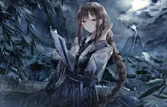 虞美人Fate读书唯美4k动漫壁纸