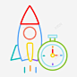 火箭时间空间图标 icon 标识 标志 UI图标 设计图片 免费下载 页面网页 平面电商 创意素材