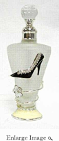 jeweled & enameled glitter black shoe perfume bottle