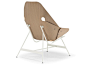 High-back wood veneer armchair TIME - 53A / 53B by Alias