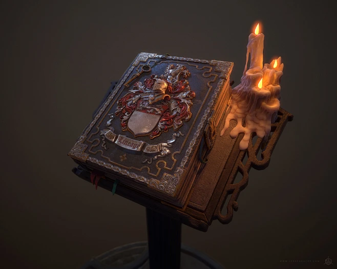 Lineage, Jeroen Backx : This is a game ready 3d model of an old book ...