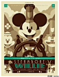 Tom Whalen 复古卡通电影海报欣赏 迪士尼 矢量插画 电影 海报设计 卡通 