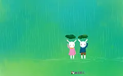 桌面壁纸 卡通兔 兔子 卡通形象 服饰 时尚 壁纸 电脑壁纸  艾玩兔 画儿晴天 微信65643766 QQ：65643766