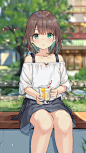 甜美治愈动漫少女手机壁纸