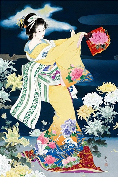 日本女画家森田春代《美人绘》和服画集】