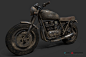 Moto Vintage, muddy style, Alexandre Martin : MUD TEXTURING substance painter