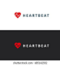 heart pulse logo design concept 库存矢量图