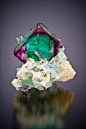 Fluorite with Aquamarine - Namibia