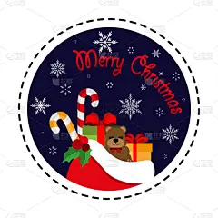 礼品袋子,圣诞老人,传统,泰迪熊,请柬,贺卡,雪,品牌名称,证章