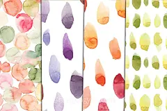 手绘水彩涂鸦形状圆点图案设计背景 50-off-Watercolor-paper-stripes #314083-设计元素-@美工云(meigongyun.com)