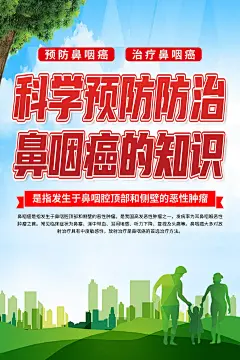 清新鼻咽癌医疗宣传海报2