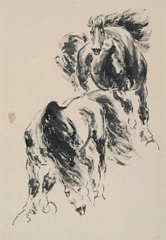 cn采集忧郁的小狮子采集到公共艺术-国画赏陈进荣画马新作,读历史关于