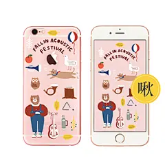 北欧森林韩国插画苹果6s手机壳iPhone6plus透明4.7超薄全包保护套
