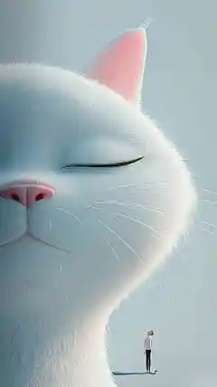 白猫壁纸背景 (4)