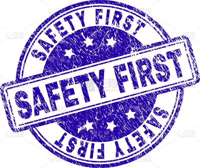 安全的划痕海豹第一名纹理效果橡皮章长方形单词文字设计