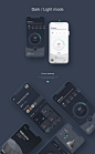 app dark design home Interface Mockup phone Smart UI ux