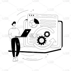 Alt标签优化抽象概念矢量插图。