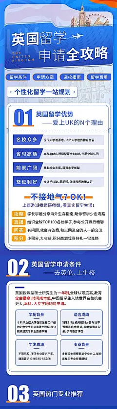 英国留学招生海报长图