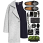 A fashion look from December 2015 featuring navy blue dress, cocoon coat and black shoes. Browse and shop related looks.