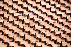 红砖图案的背景。