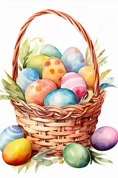 AI数字艺术复活节彩蛋插画-众图网