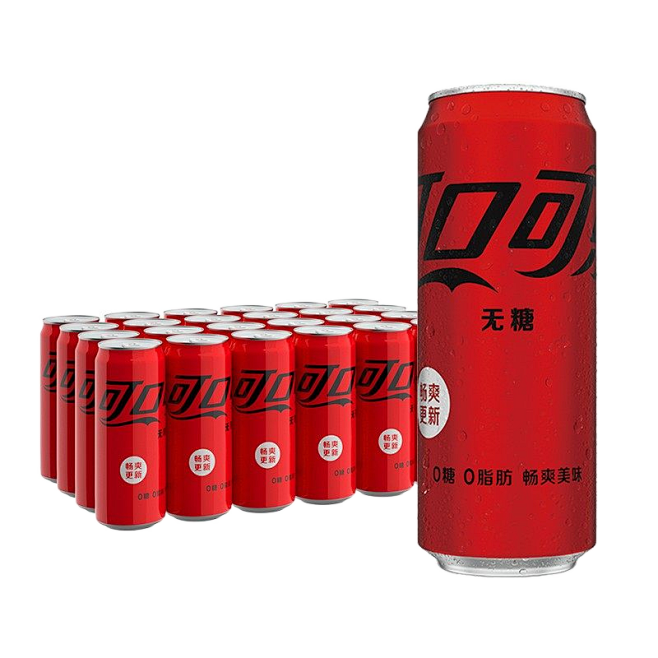 可口可乐零度无糖零卡汽水碳酸饮料330ml24罐
