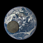 This animation still image shows the far side of the moon, illuminated by the sun, as it crosses between the DISCOVR spacecraft's Earth Polychromatic Imaging Camera (EPIC) camera and telescope, and the Earth - one million miles away.   Credits: NASA/NOAA 