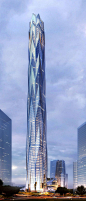 Planned Chengdu Greenland Tower, Chengdu, China by Adrian Smith + Gordon Gill Architects: 116 floors, height 468m #architecture ☮k☮