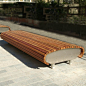 Satellite Seat - Woodscape Street Furniture.  Bespoke Hardwood street furniture.: 