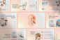 时尚优雅品牌营销图文排版设计ppt模板 PASTELIC Powerpoint Templates