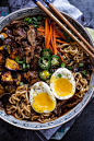 “Crockpot Caramelized Pork Ramen Noodle Soup w/Curry Roasted Acorn Squash.. ”: 