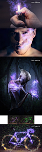 魔幻粒子特效PS动作插件 Magic Dust Photoshop Action_PS工具_乐分享-设计共享素材平台 www.lfx20.com