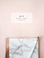 DIY marble and copper stationery