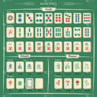 麻将,符号,冬天,夏天,春天,圆形,白色,红色,绿色,布置