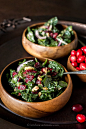 ☂ healthy eating and drinking Health is wealth. Simple Sundays | Cranberry Walnut Kale Salad with Fresh Cranberry Vinaigrette