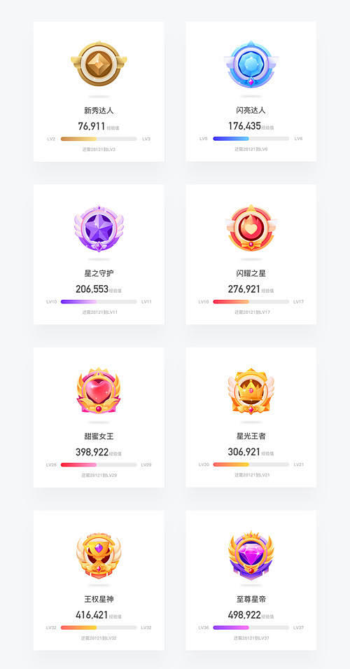 成就勋章设计图-美叶
