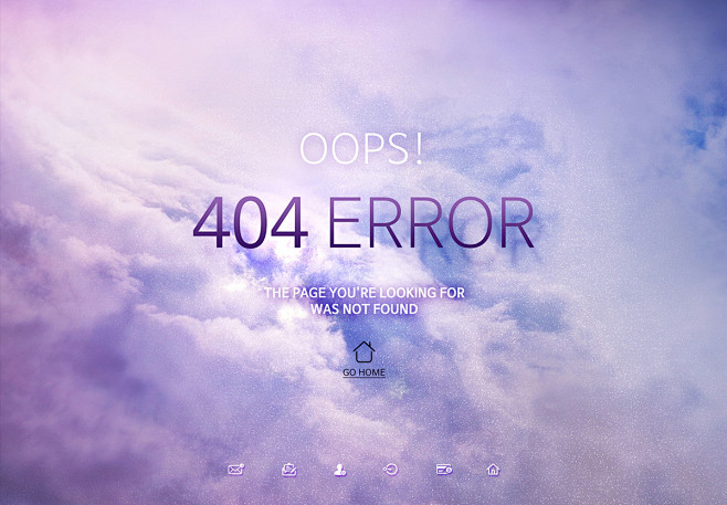 网页404错误页面PSD模板Web pa...