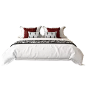 样板间床上用品多件套现代简约红色系几何抱枕高端软装样板房床品-淘宝网