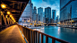 cityscapes Chicago lights buildings skyscrapers city lights evening - Wallpaper (#2934448) / Wallbase.cc 城市夜景 河提