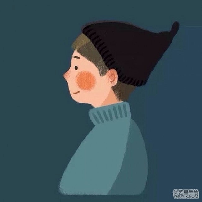 这组人物插画头像特别简单小清新 但是又非...