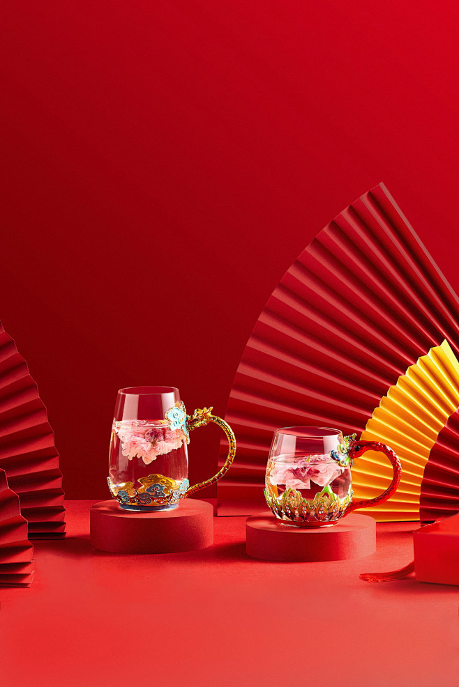 红色国潮中国风背景