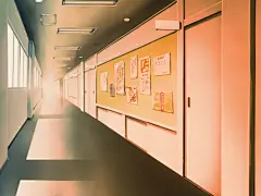 卡通日系动漫教室学校场景背景图 绘画插画手绘上色临摹参考素材 (313)