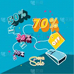 巨大的,设备用品,标签,鼠标,分离着色,商务,事件,百分比号,电子邮件,促销