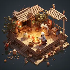 3d古风建筑中国风建筑素材图片