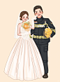消防员‍蓝朋友的专属定制婚礼立牌