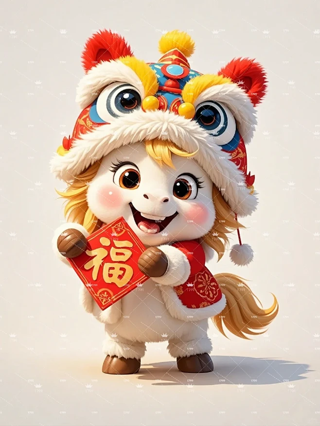 2026马年卡通可爱抱金元宝的马宝宝插画 - 小红书-花瓣网