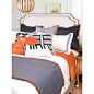 梵廊朵|别墅样板房|家居软装|床品套件|12件套|音乐主题|橙色
